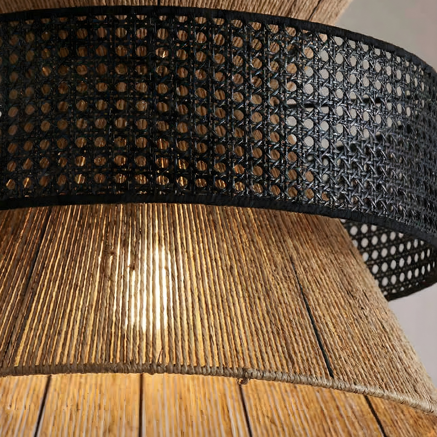 Silvario bamboo lamp in room setting